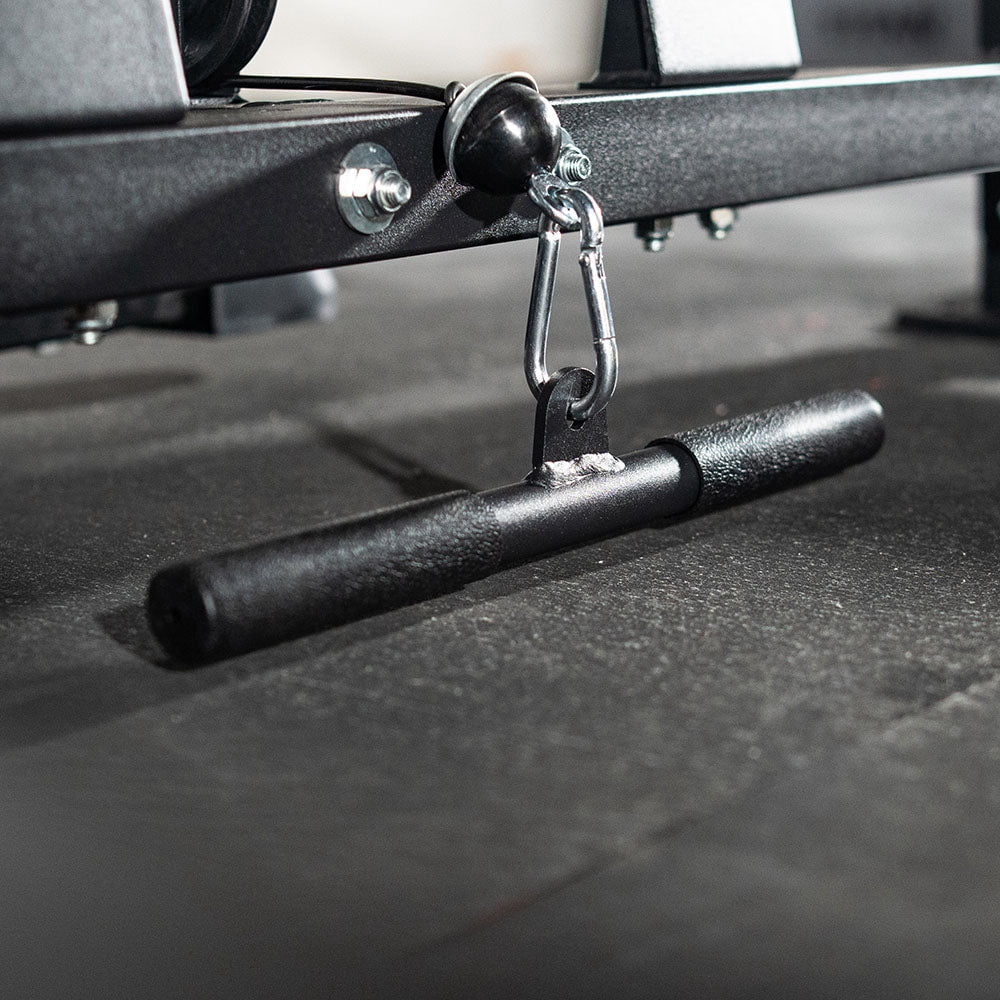 Titan Fitness Short Lat Tower Rack Attachment Fits T-3 and X-3 Series Bolt-Down Power Racks, 300 LB Olympic Plate-Loaded Capacity, Lat Bar & Low Row Handle Included