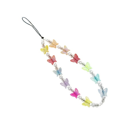 

Butterfly-style Phone Chain Plastic Butterfly-beaded Phone Chain Phone Strap