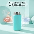 thumbnail image 3 of Hawsaiy 12oz Kids Water Bottle with Straw, Stainless Steel Insulated Toddler Water Bottle, Leak Proof BPA-Free Small Water Bottle for School Boys Girls, Green, 3 of 8