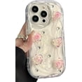 thumbnail image 6 of 3D Laser Rose Flowers Diamonds Wavy Frame Phone Case Compatible with iPhone Case (Gray,iPhone 11), 6 of 6