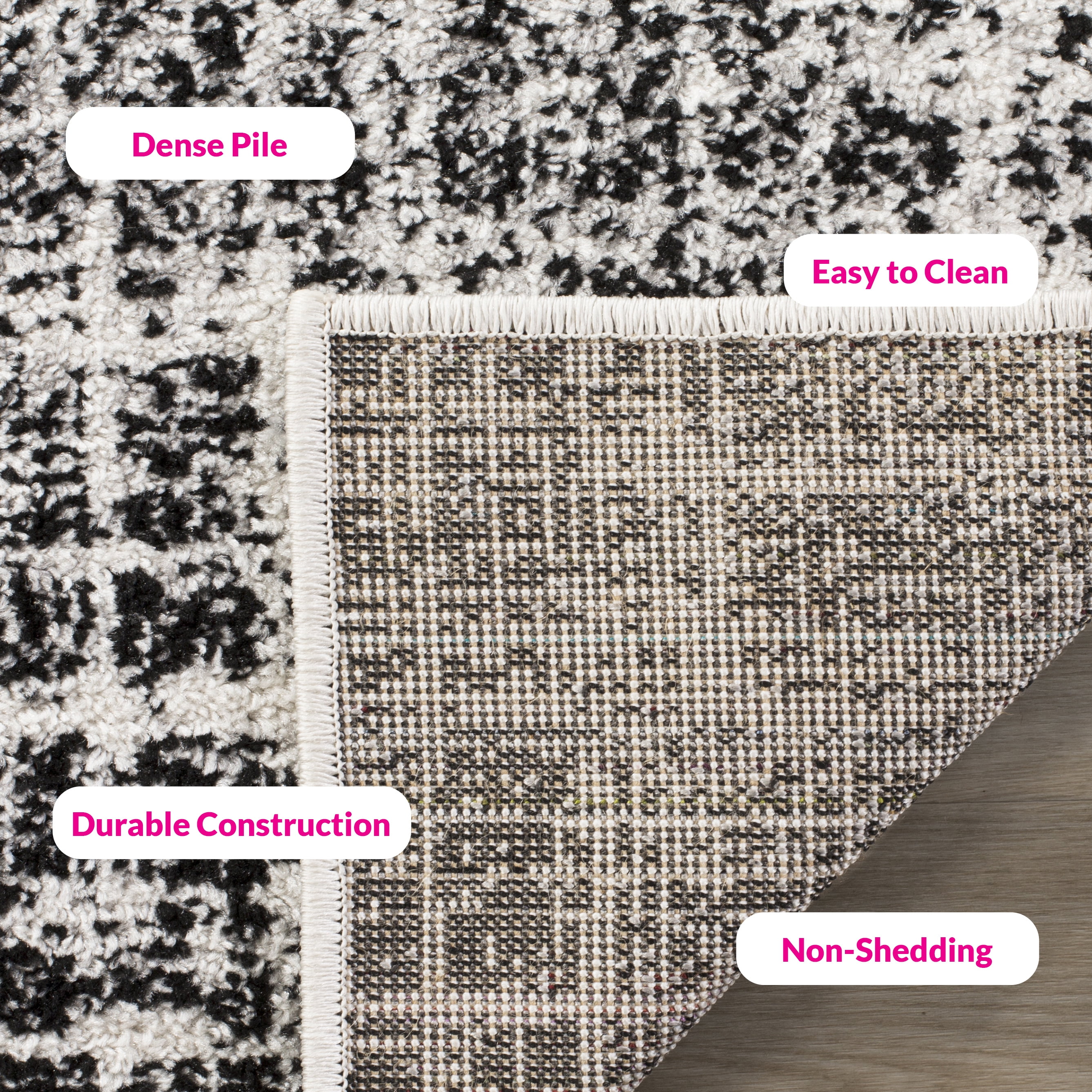 Safavieh Adirondack Kiersten Abstract Runner Rug, Ivory/Black, 2'6" x 20'
