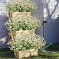 thumbnail image 3 of 10 mechones de flores artificiales para exteriores, flores violetas falsas para interior, exterior, jardín, Patio, porche, ventana, caja, hogar, boda, granja, decoración oso de fresa Juguete, 3 of 6