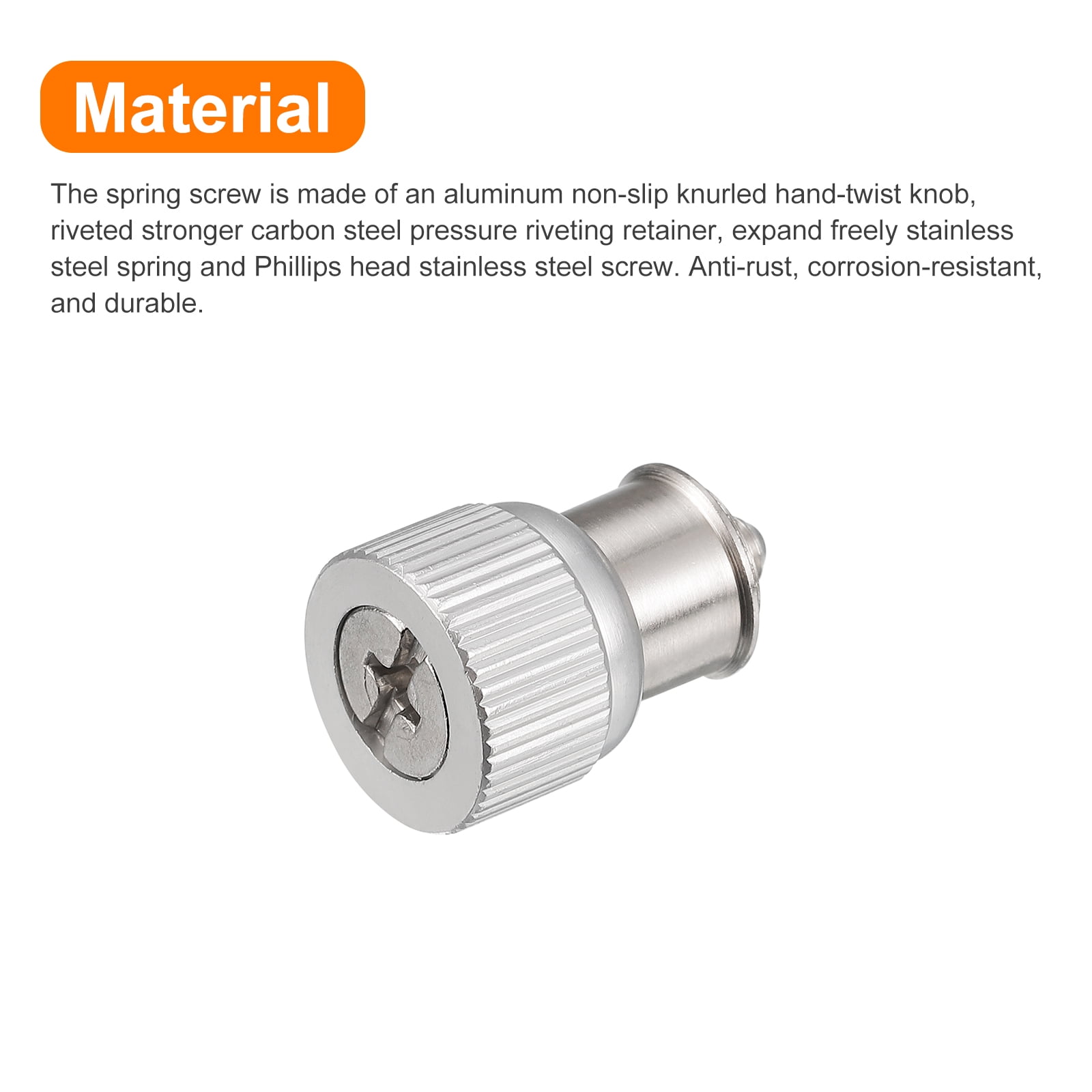 10 Pack M4x0.7x8.89mm Computer Case Thumbscrews, Knurled