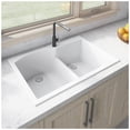 thumbnail image 7 of Ruvati RVG1345GR Epigranite 33" Drop-In Double Basin Granite Composite Kitchen Sink - Grey, 7 of 7