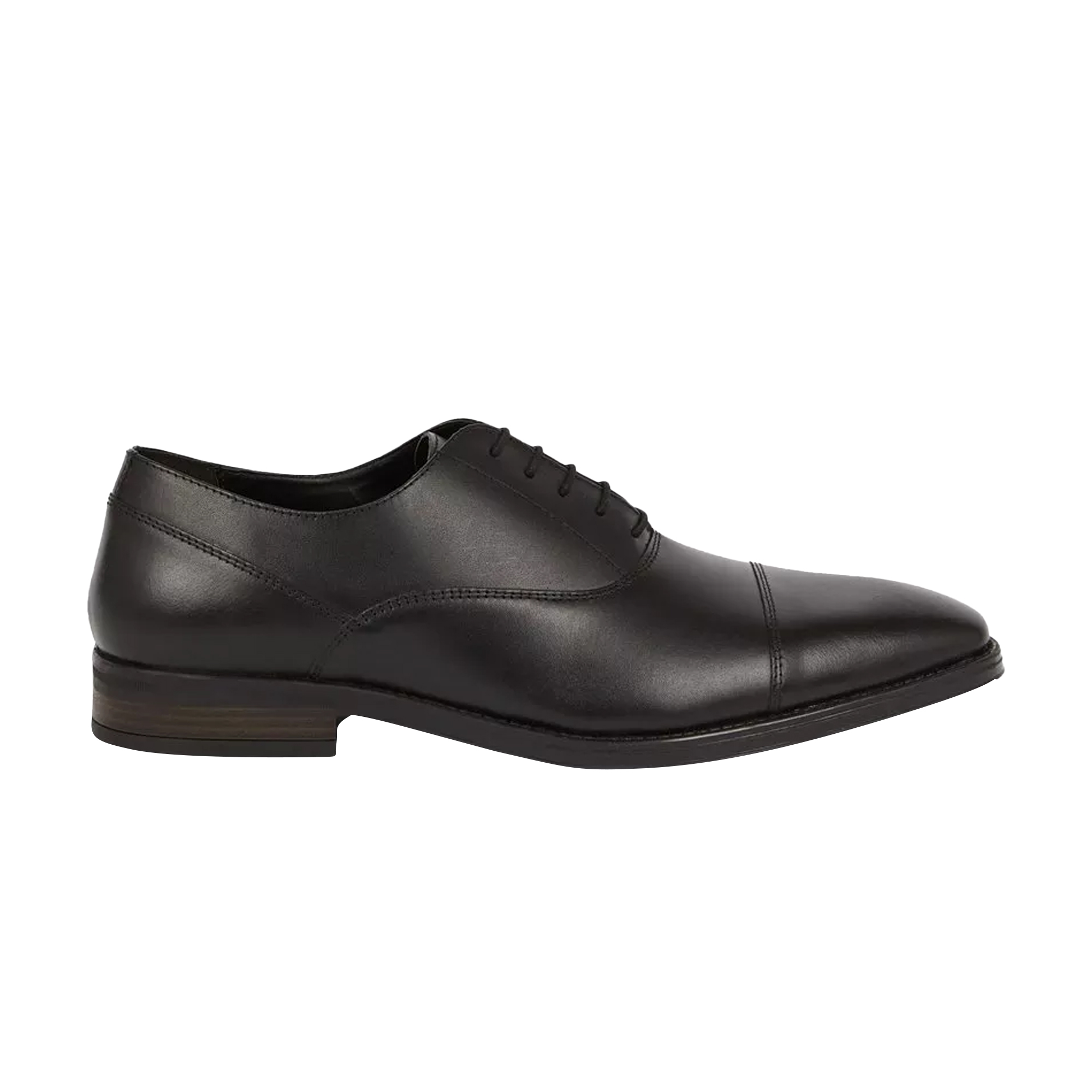 Burton Mens Leather Toe Cap Oxford Shoes