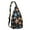 Black-92, variant on Starry Night Sling Backpack&nbsp;- Celestial Cosmos Design Crossbody Shoulder Bag, Compact Camera Bag