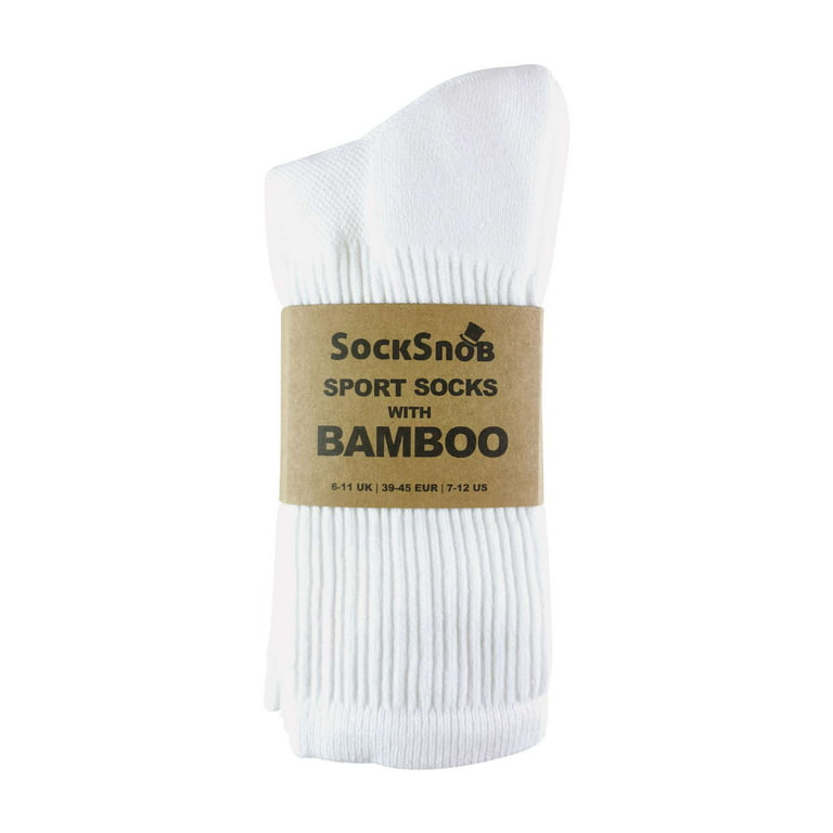Sock Snob - 6 Pack Bamboo Organic Cotton Running Sport Socks for Men &  Ladies