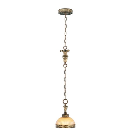 1 Light Mini Pendant in French Country Style 7.25 inches Wide By 29.25 inches High Bailey Street Home 218-Bel-732840