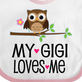 thumbnail image 4 of Inktastic My Gigi Loves Me Girl Owl Girls Baby Bib, 4 of 4
