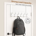 thumbnail image 6 of Domaci Over The Door Hooks with 12 Coat Hooks, Multi Purpose Over The Door Towel Racks for Towel, Coat & Dorm Essentials, White, 6 of 7