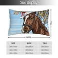 thumbnail image 4 of Kll Christmas Horse Pillow Covers Envelope Closure,Super Soft And Cozy Fuzzy Fleece Pillow Case Cover 14"X20", 4 of 9