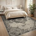 thumbnail image 3 of ODIKA Vintage Faded Distressed Transitional Border Interlocking Abstract Flowing Non-Slip Flatwoven for Living Room, Under Sectional, Family, 3 of 7