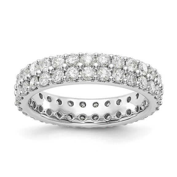 Auriga Fine Jewelry 14K White Gold 2 carat Lab Grown Diamond VS/SI D E F Size 6 Eternity Ring for Women