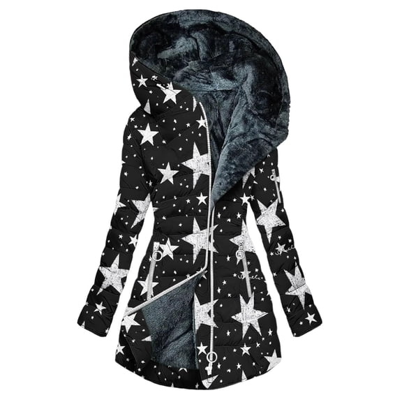 Long Winter Coats for Women Fleece Lined Puffer Jacket Oversized Waterproof Thicken Parka Outwear with Zip Pockets