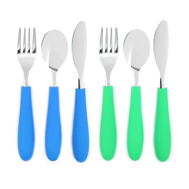 Platería infantil Elk and Friends con mango de silicona para niños de más de 4 años