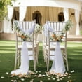 thumbnail image 3 of AQQW Elegant Chiffon Chair Sashes - 9ft Wrinkle-Free Wedding Aisle & Ceremony Decor, Draping Fabric for Reception, Banquet, and Party Decoration,Champagne, 3 of 8
