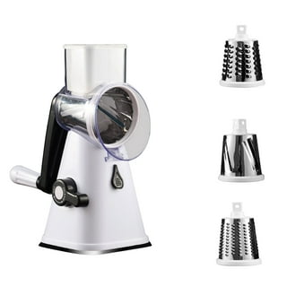 1pc Rotary Cheese Grater Shredder Chopper Round Tumbling Box Mandoline Slicer  Nut Grinder Vegetable Slicer, Hash Brown, Potato With Strong Suction Base