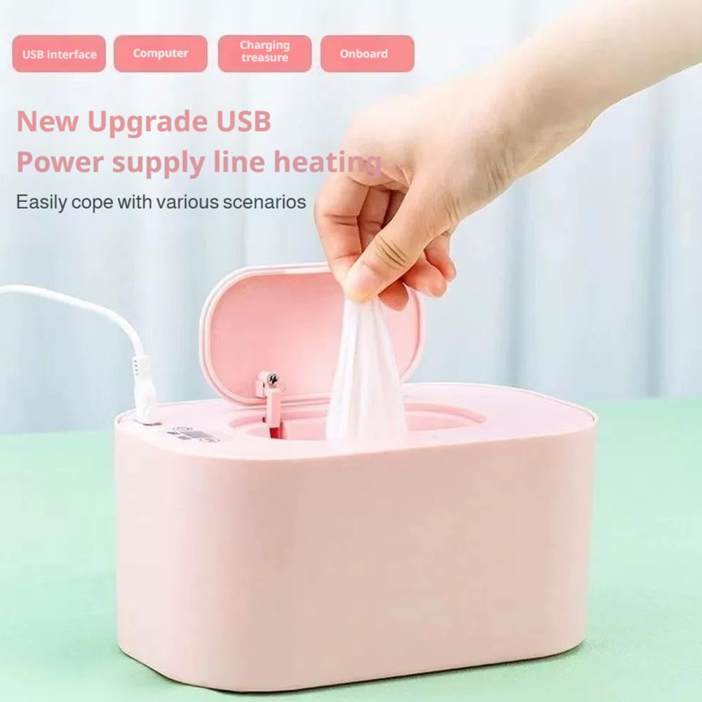 SharkTRUE Baby Wipe Warmer, Wipe Warmer and Baby Wet Wipes Dispenser, Smart Precise Temperature Control Large Capacity Evenly Overall Heating Silence, Pink