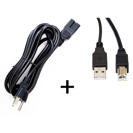 OMNIHIL Replacement (15 FT) AC Cord + (8FT) 2.0 USB Cable for Roland Blues Cube Hot 30-watt 1x12