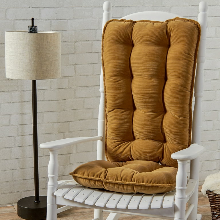 Greendale Home Fashions Jumbo Rocking Chair Cushion- Cherokee Solid- Khaki Greendale Home Fashions Jumbo Rocking Chair Cushion- Cherokee Solid- Khaki