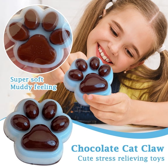 Cat Paw Squishy Toy, Kawaii Cat Paw Squeeze Toys, 2.7in Squishy Stress Relief Toy,Pinching Squishy, Desk Toys,Soft Squishy Toys for Kids Party Favors Birthday