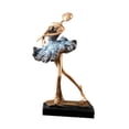 thumbnail image 3 of Escultura de bailarina de ballet de resina, adorno de bailarina de ballet, figura artística, estatua de bailarina de ballet para decoración de oficina Estilo A, 3 of 8