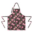 thumbnail image 2 of Pioneer Flower Floral Print Pattern Apron for Women and Men, Cotton Linen Waterproof with Pockets, Adjustable, 33x27 Inch for Kitchen, Gardening, BBQ, Salon, 2 of 6