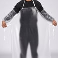 thumbnail image 6 of Waterproof Transparent Plastic Back Tie Apron with Sleeves Kitchen Cooking Accessory Clear Plastic, 6 of 8