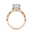 thumbnail image 4 of IGI Certified Lab Grown Diamond Engagement Ring | Center 7.5MM Princess Cut Beaded Hidden Halo Solitaire Wedding Rings For Women In 14k Solid Rose Gold | F-G, VS-SI Quality (2.60 Ctw) Ring Size-4.5, 4 of 7