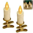 thumbnail image 2 of LED Clip-On Flameless Candle Lights, Festival Tea Light Clips for Christmas Trees, Battery Operated LED Candle Clips, 2 of 4