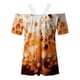 thumbnail image 5 of Blusa informal de manga corta con cuello en V y encaje con hombros descubiertos para mujer OAVQHLG3B Store  lin121212, 5 of 5