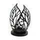 thumbnail image 2 of Portavelas de hoja, soporte decorativo para velas, decoración del Día de San Valentín, candelabro, centro de mesa para decoración del hogar, fiesta negro, 2 of 8