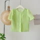 thumbnail image 5 of Jumpingount Conjunto de camisas de ropa para niñas, poliéster de verano, mano de obra fina, pantalones atractivos transpirables a la moda, ropa conjuntos de ropa verde 110cm, 5 of 6