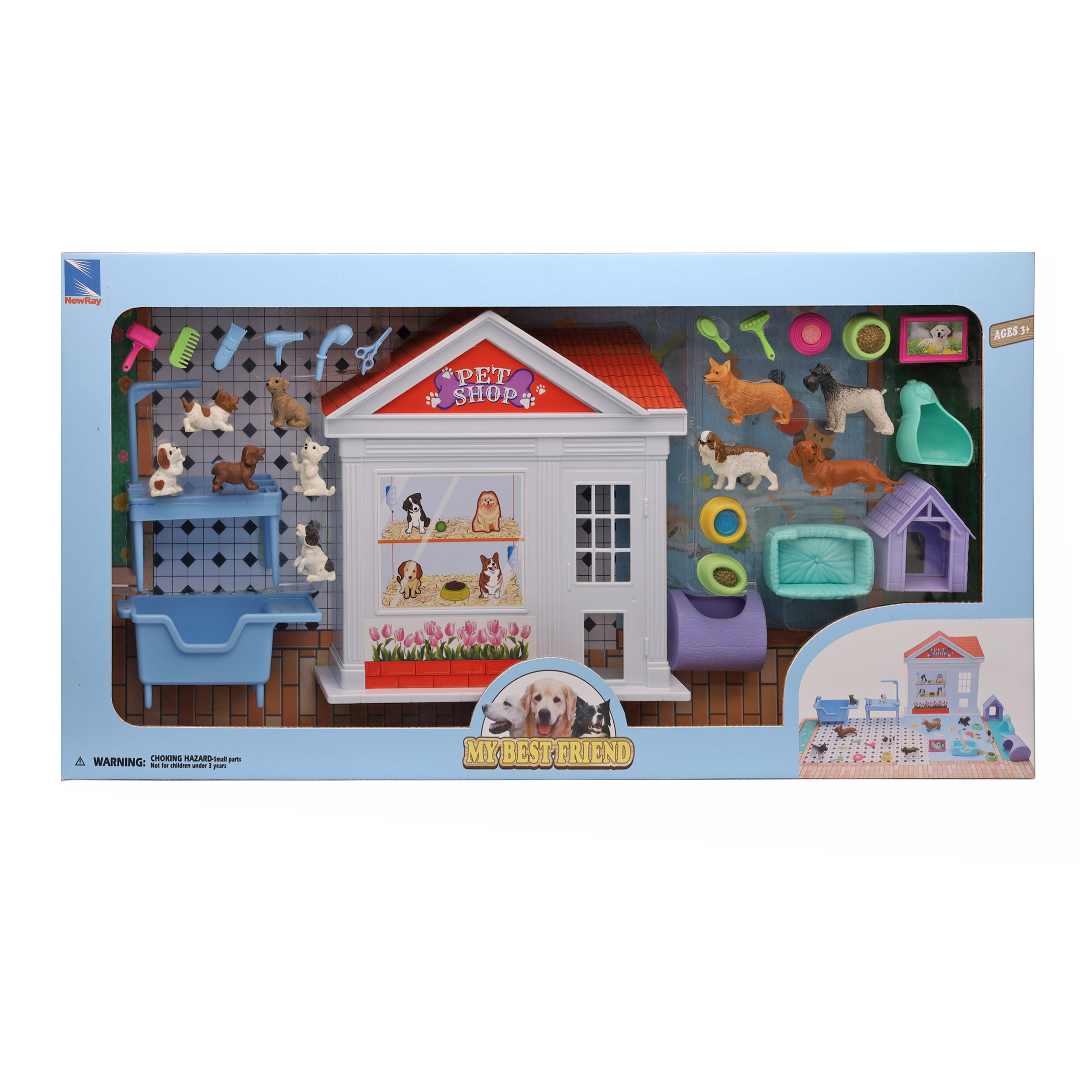 New Ray My Best Friend 31-Piece Doll Playset Grooming Shop