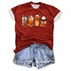 thumbnail image 5 of Fiudx Liquidación de Ahorros de Verano Camiseta Estampada a La Moda para Mujer, Blusa de Manga Corta, Tops Informales con Cuello Redondo, 5 of 5