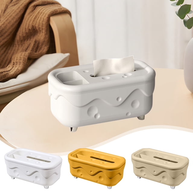 Fiudx Caja de Pañuelos Escandinava, Elegante Cubierta de Tablero Compuesto, Cajón Transparente, Decoración para El Hogar, Diseño Compacto Multiusos, Ideal para Oficina y Hogar, 22,5 X 13,5 X 11,5 Cm