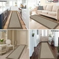 thumbnail image 3 of Findosom 2'x10' Hallway Runner Rug Non Slip Entryway Mat with Rubber Backing,Heavy-duty Durable Entryway Floor Mat Machine Washable Doormat,Laundry Runner Rug for Garage Kitchen,Brown, 3 of 8