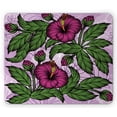 thumbnail image 1 of Floral Mouse Pad, Abstract Composition of Hibiscus Buds and Blossoms Lush Green Leaves, Rectangle Non-Slip Rubber Mousepad, Lilac Purple Olive Green, by Ambesonne, 1 of 2