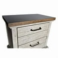 thumbnail image 5 of Steve Silver Bear Creek Rustic Two Drawer Nightstand, Rustic Ivory, 5 of 15