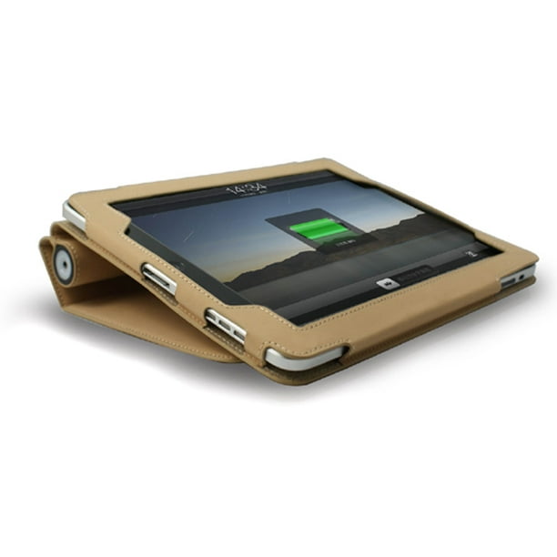 Extended Rechargeable Battery Genuine Leather Case for iPad Walmart