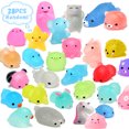 thumbnail image 2 of Muyoka 28 piezas/25 piezas Glitter Mochi Squishy Toys Random Animal Squishy Toys Party Favor para niños Alivio del estrés Glitter Animals Mochi Squishy Toy Silicona Cute Animals Mochi Fidget Juguetes Muyoka Hogar, 2 of 6