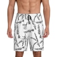 thumbnail image 2 of Picia Lavender Flowers Pajama Shorts for Men, Men's Pajama Bottoms, Sleepwear,Short Pajama Pants-3X-Large, 2 of 9
