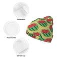 thumbnail image 3 of Picia Summer Watermelon Pattern Knitted Beanie Hat for Men and Women , Unisex Winter Warm Stretchy Knit Cap Thick Fisherman Beanies Cuffed Plain Skull Caps, 3 of 6