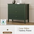 thumbnail image 6 of Cozy Home Green 3 Drawer Dresser with Ball Bearing Slide, Modern Styl, 6 of 9