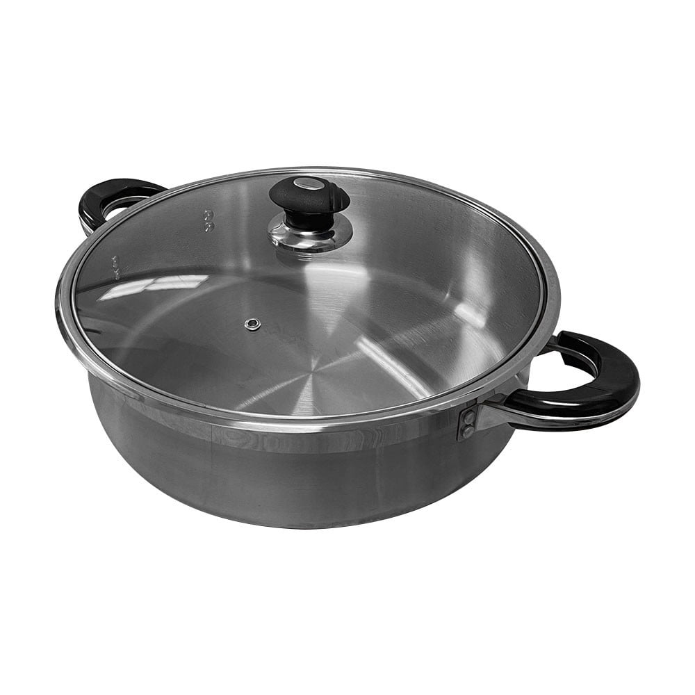 Details about   15 Inch Low Pot Cookware High Quality Stainless Steel Pots Pan Cooking Supplies 