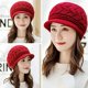 thumbnail image 2 of Gorro de invierno para mujer, gorro de boina tejido para niña, gorro de boina con orejas de gato, gorro de flores de cáñamo kaili Sencillez, 2 of 5