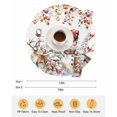 thumbnail image 6 of 13 Inch Round Placemats Set of 4, Christmas Snowman Non Slip Heat Insulation PP Table Mats, Xmas Snowflake Elk Eucalyptus Leaves Washable Place Mats for Kitchen Dining Party Table Decor, 6 of 7
