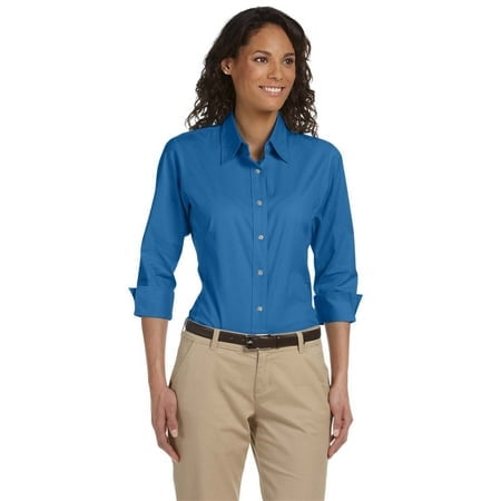 Devon & Jones Ladies' Perfect Fitâ„¢ 3/4-Sleeve Stretch Poplin Blouse