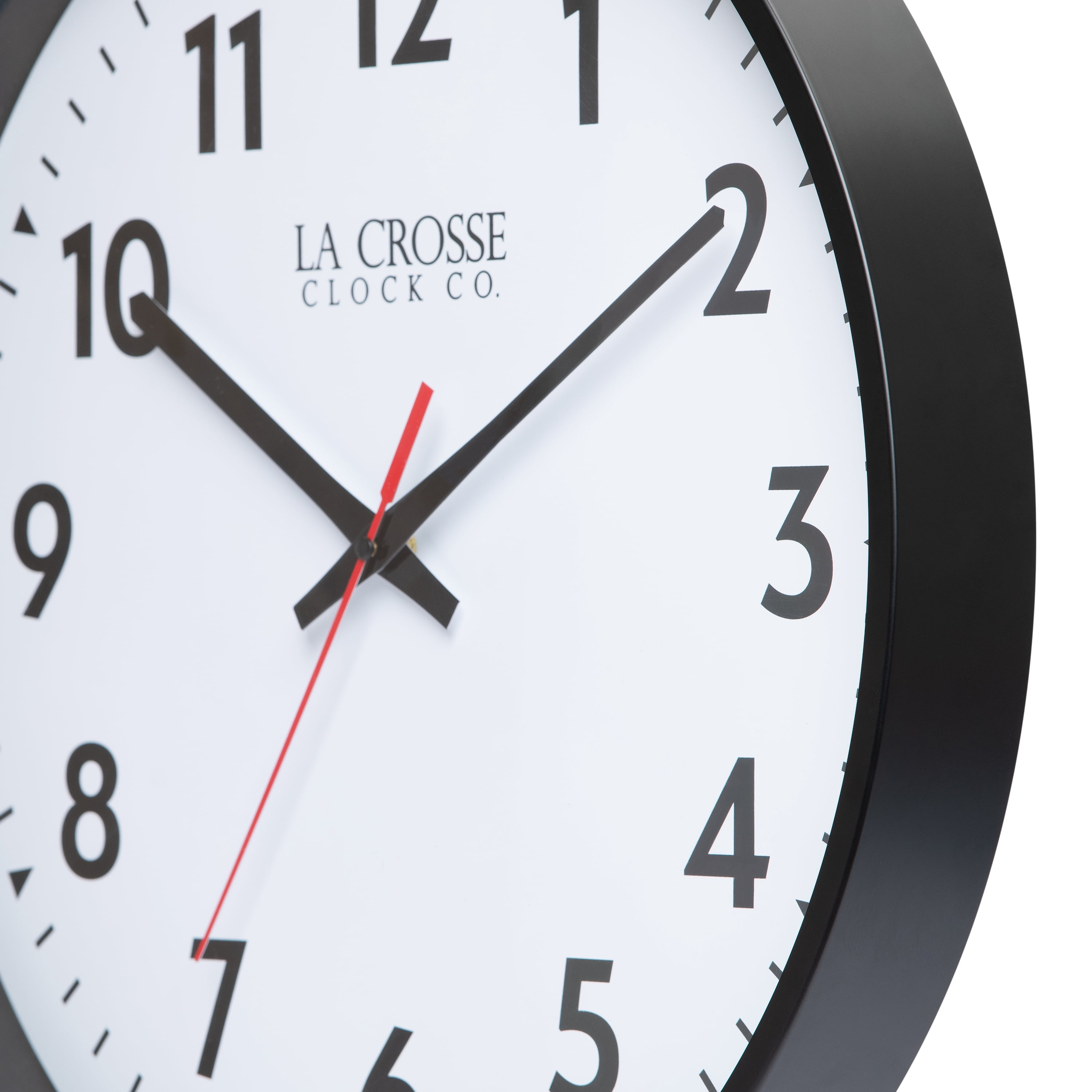 La Crosse Clock 19 Inch Commercial Silent Quartz Analog Wall Clock, 404-3048-INT