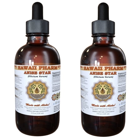 Anise Star (Illicium verum) Tincture, Organic Dried Fruits Liquid Extract, Ba Jiao Lian, Herbal Supplement 2x2 oz